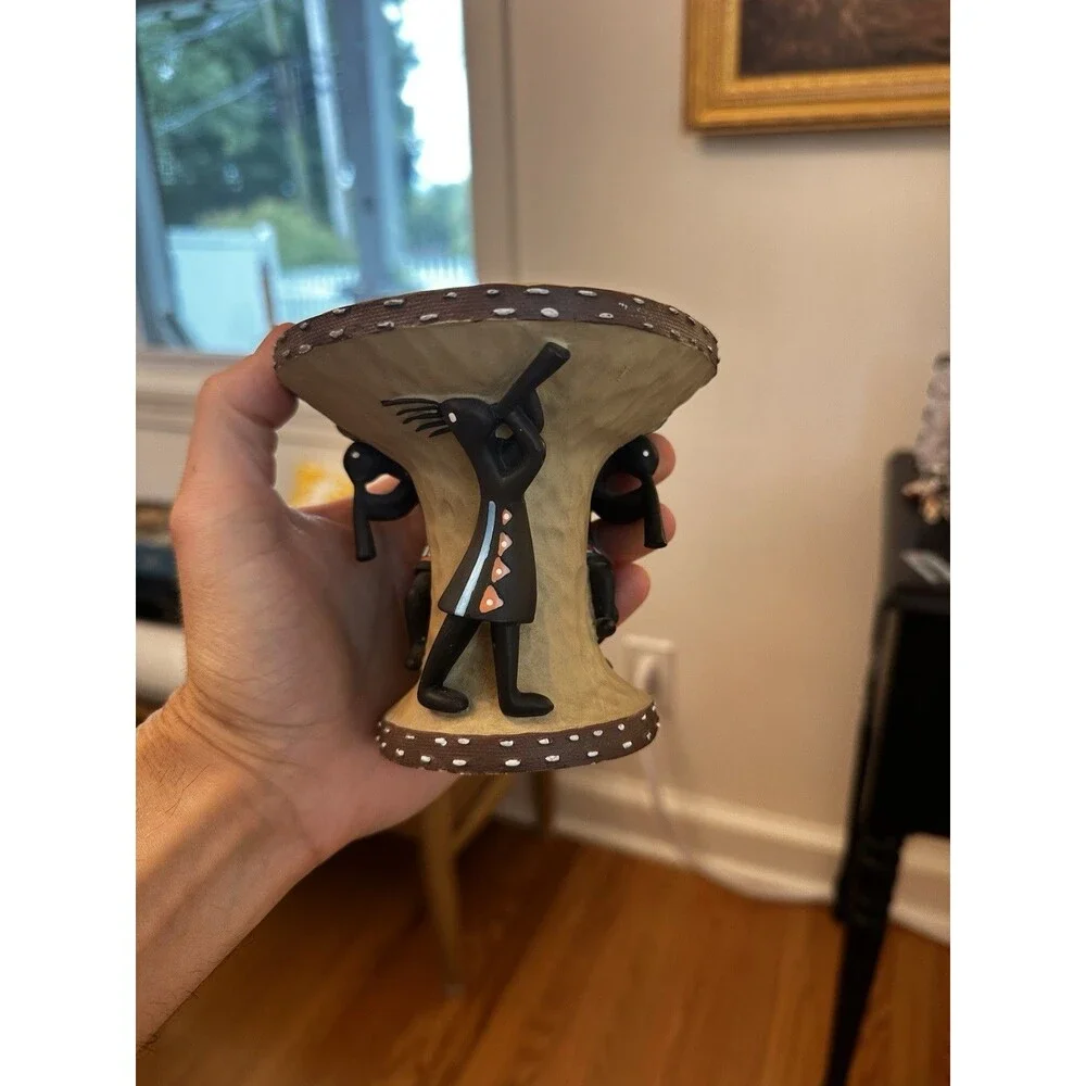 Native American Avanti Linens Kokopelli Resin Bath Soap Dish Bowl